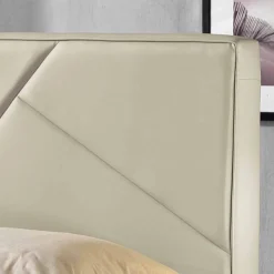 Letto matrimoniale in ecopelle con box alzante 160x190/200 cm Mia