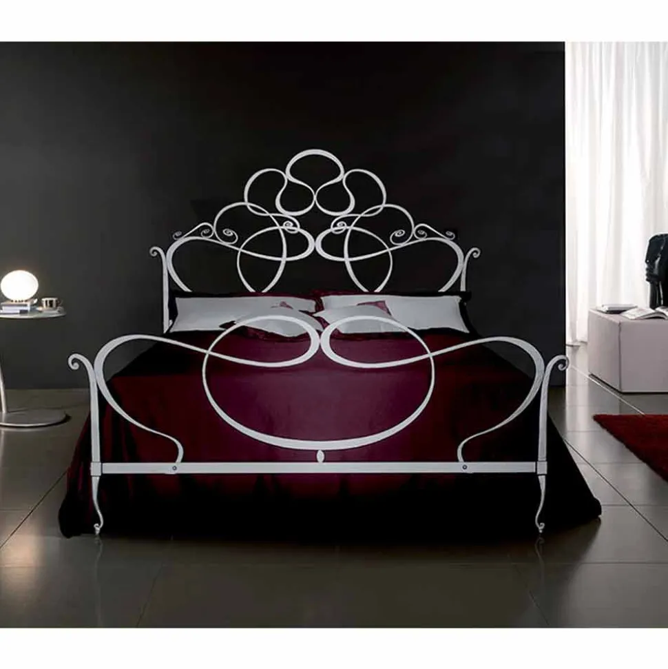Letto Matrimoniale in Ferro Battuto Malva