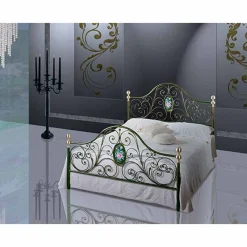Letto Matrimoniale in Ferro Battuto Turchese