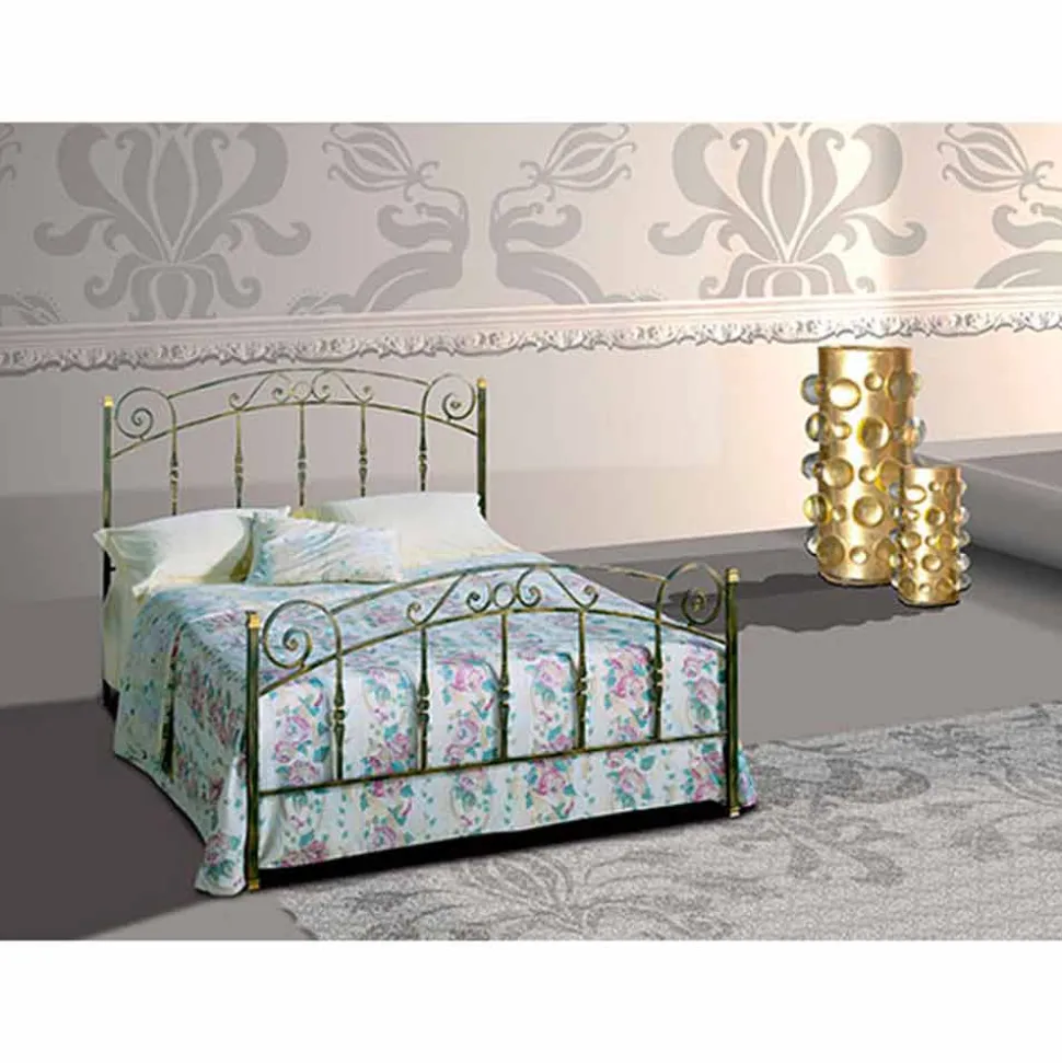 Letto Matrimoniale in Ferro Battuto Diamante