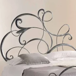 Letto matrimoniale in ferro con testata in lama forgiata Allison