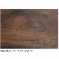 Letto Matrimoniale in Legno di Noce con Testata in Pelle Leilo