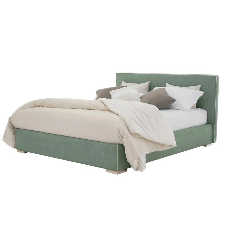 Letto Matrimoniale in Tessuto o Ecopelle con Contenitore Made in Italy – Etoile