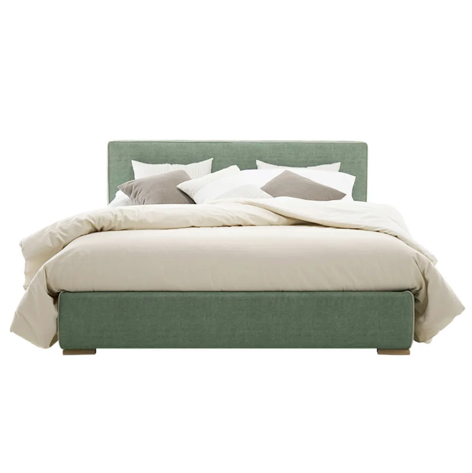 Letto Matrimoniale in Tessuto o Ecopelle con Contenitore Made in Italy – Etoile