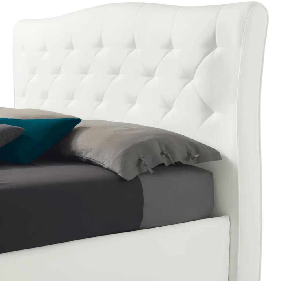 Letto Matrimoniale Moderno con Box e Testata Trapuntata - Londra