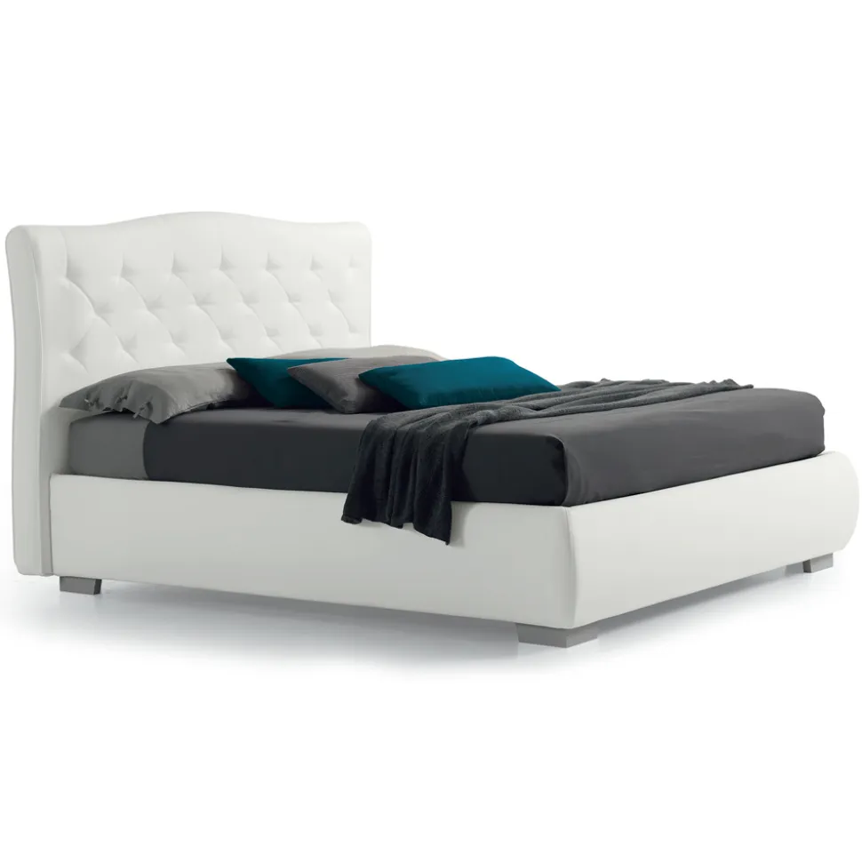 Letto Matrimoniale Moderno con Box e Testata Trapuntata - Londra