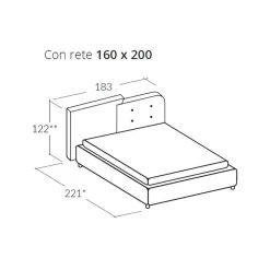 Letto Matrimoniale Moderno Design in Velluto Grigio e Arancione - Plorifon