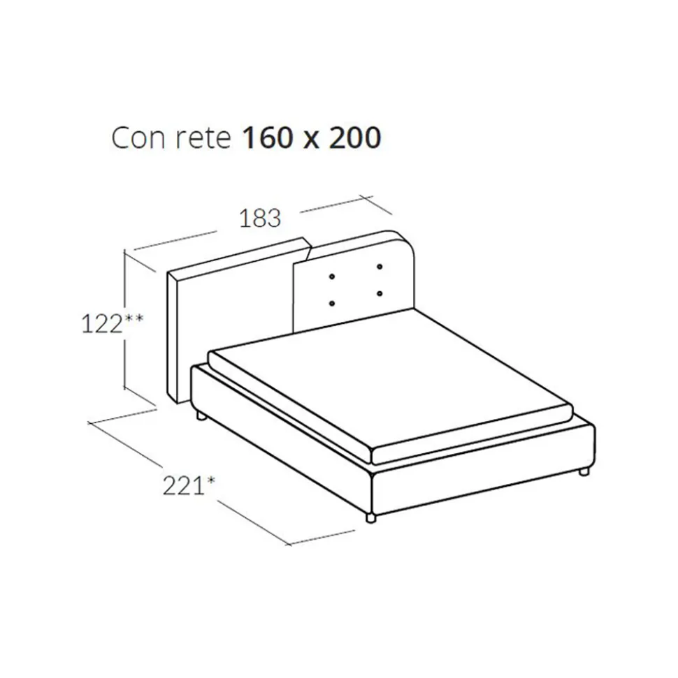 Letto Matrimoniale Moderno Design in Velluto Grigio e Arancione - Plorifon