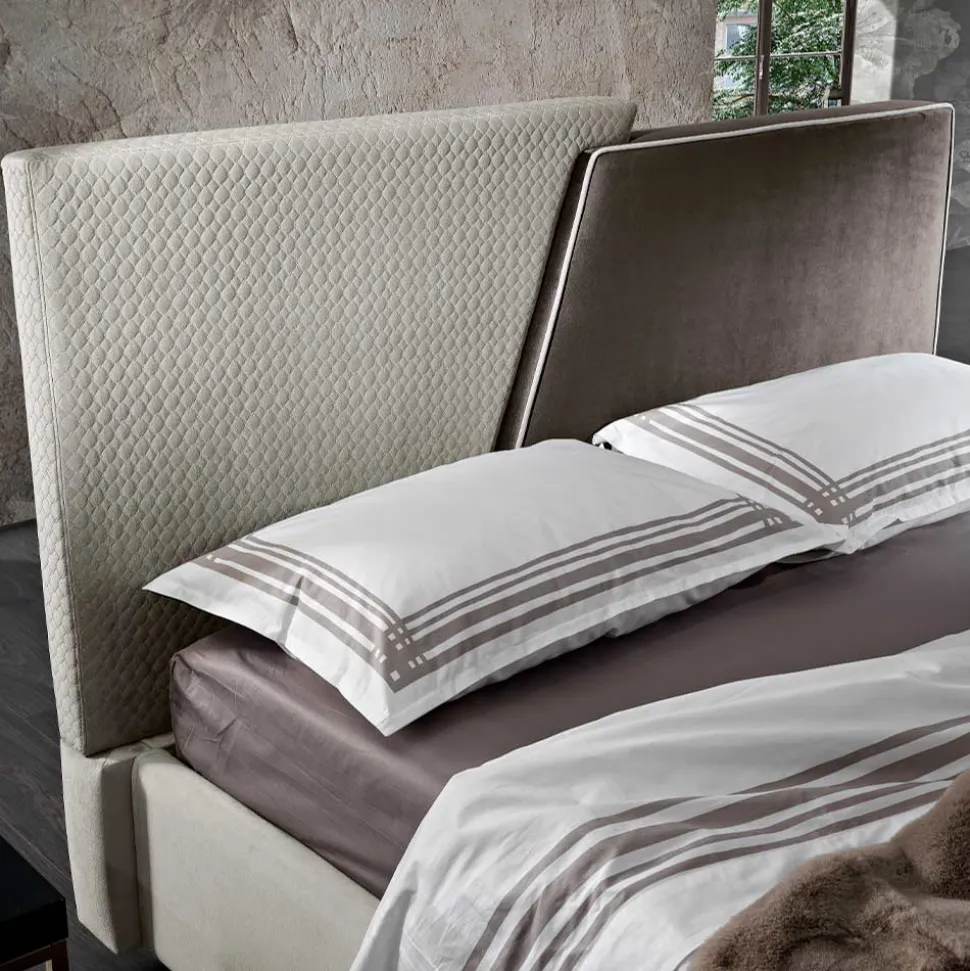 Letto Matrimoniale Moderno Imbottito Design Trapuntato o Liscio - Aftamo