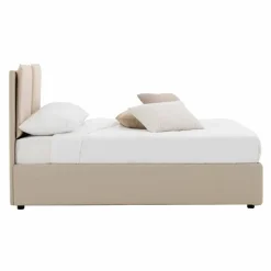 Letto Matrimoniale Moderno in Similpelle e Tessuto Made in Italy - Zeldo