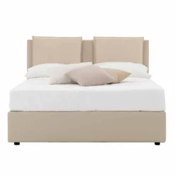 Letto Matrimoniale Moderno in Similpelle e Tessuto Made in Italy - Zeldo