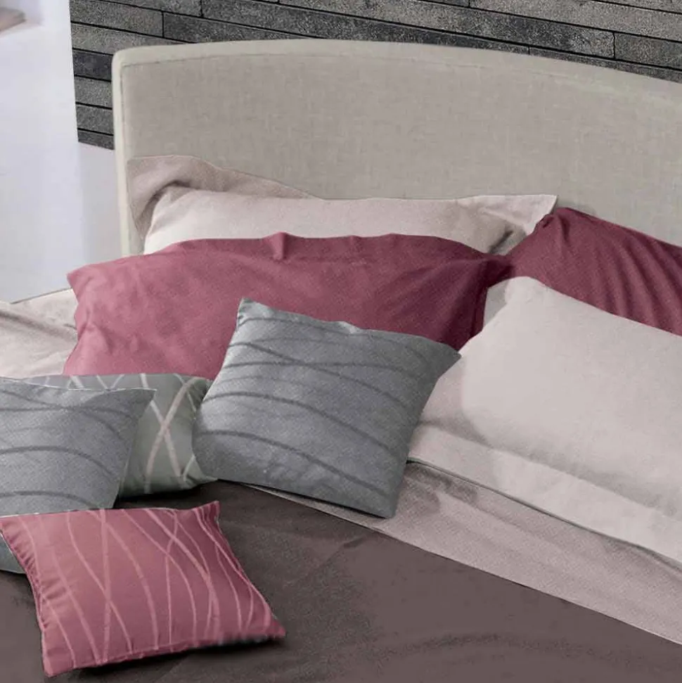 Letto Matrimoniale Rotondo di Design Rivestito in Tessuto, Made in Italy - Rello