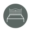 Letto Matrimoniale Testata in Ferro Tubolare Marrone Anticato Oro - Taglia