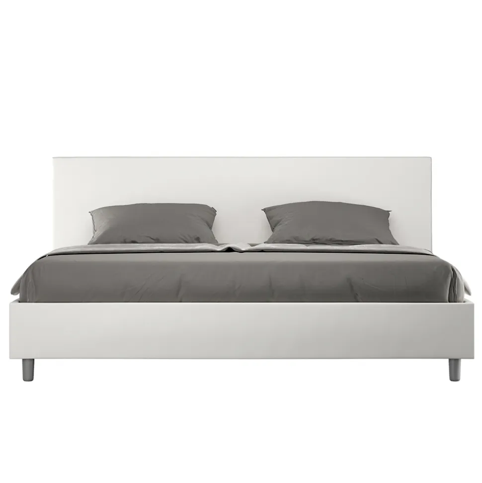 Letto Matrimoniale 200x200 cm con Testata in Similpelle Made in Italy - Pallone