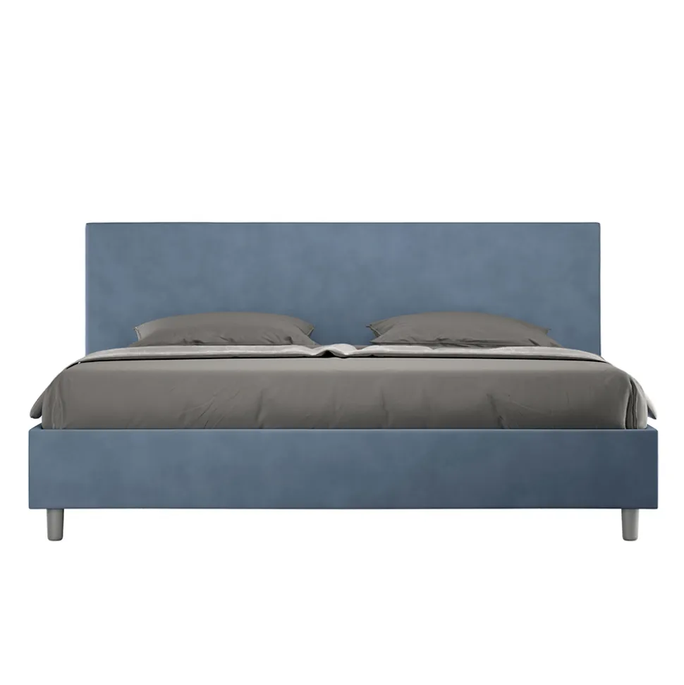Letto Matrimoniale 190x200 cm con Testata in Microfibra Made in Italy - Pallone