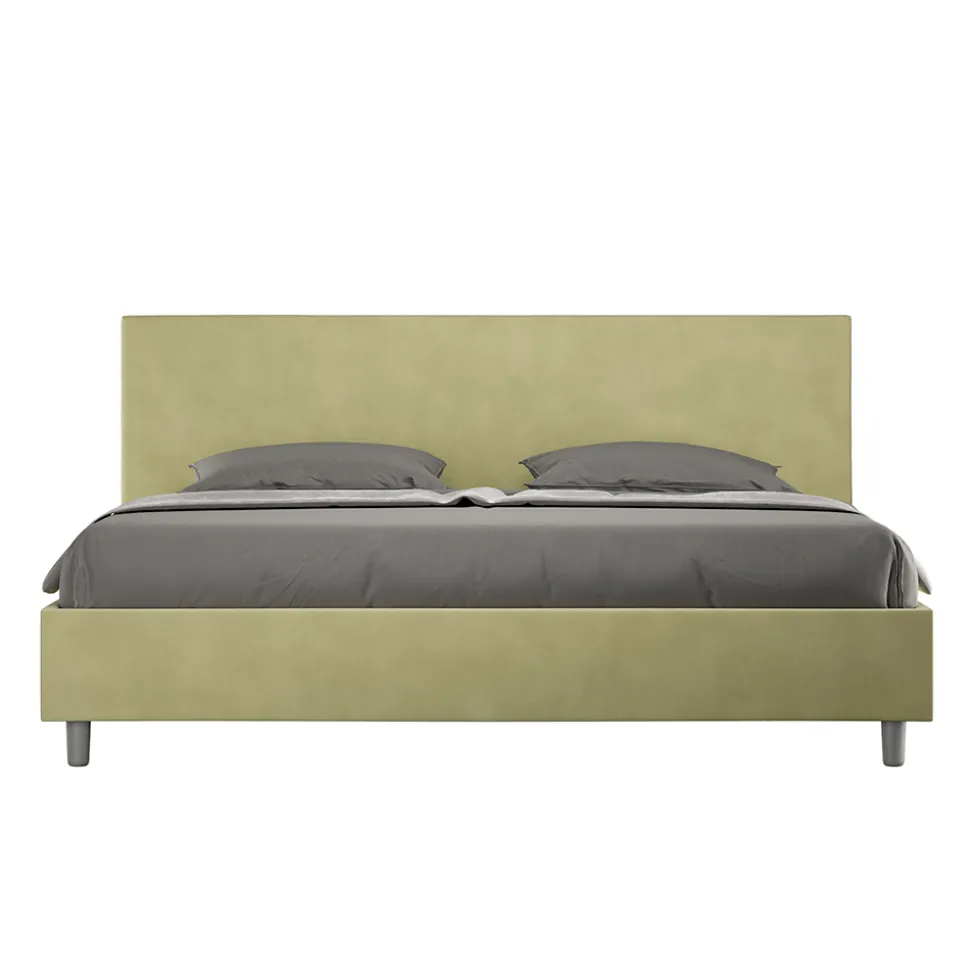 Letto Matrimoniale 190x200 cm con Testata in Microfibra Made in Italy - Pallone