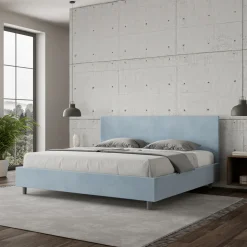 Letto Matrimoniale 190x200 cm con Testata in Microfibra Made in Italy - Pallone