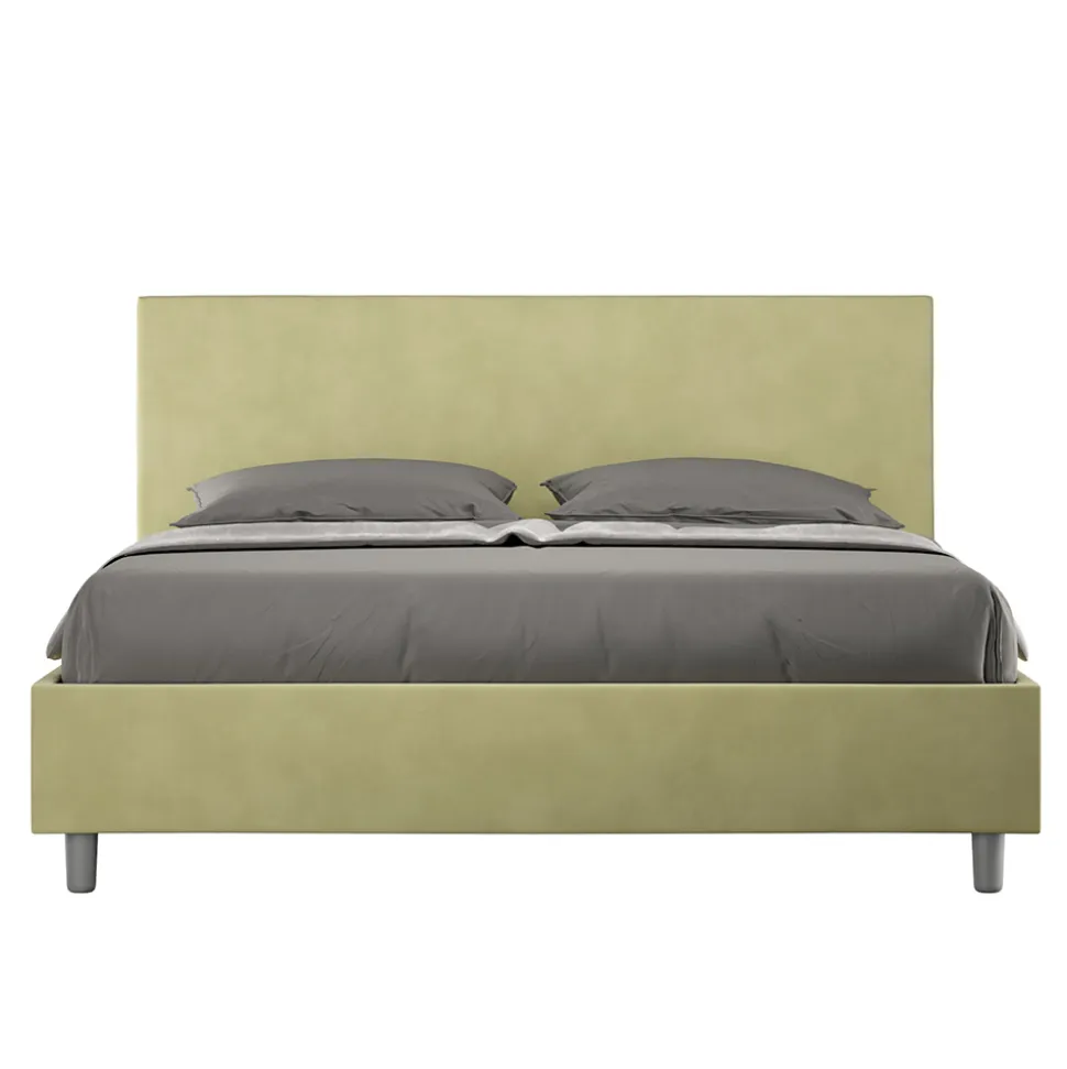 Letto Matrimoniale 160x200 cm con Testata in Microfibra Made in Italy - Pallone