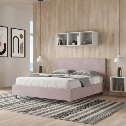 Letto Matrimoniale 160x200 cm con Testata in Microfibra Made in Italy - Pallone