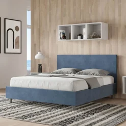 Letto Matrimoniale 160x200 cm con Testata in Microfibra Made in Italy - Pallone