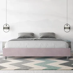 Letto Matrimoniale 180x200 cm e Rivestito in Microfibra Made in Italy - Atleta