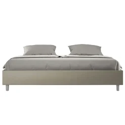 Letto Matrimoniale 180x200 cm e Rivestito in Similpelle Made in Italy - Atleta