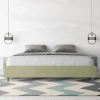 Letto Matrimoniale 200x200 cm Rivestito in Microfibra Made in Italy - Atleta