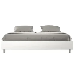 Letto Matrimoniale 200x200 cm Rivestito in Similpelle Made in Italy - Atleta