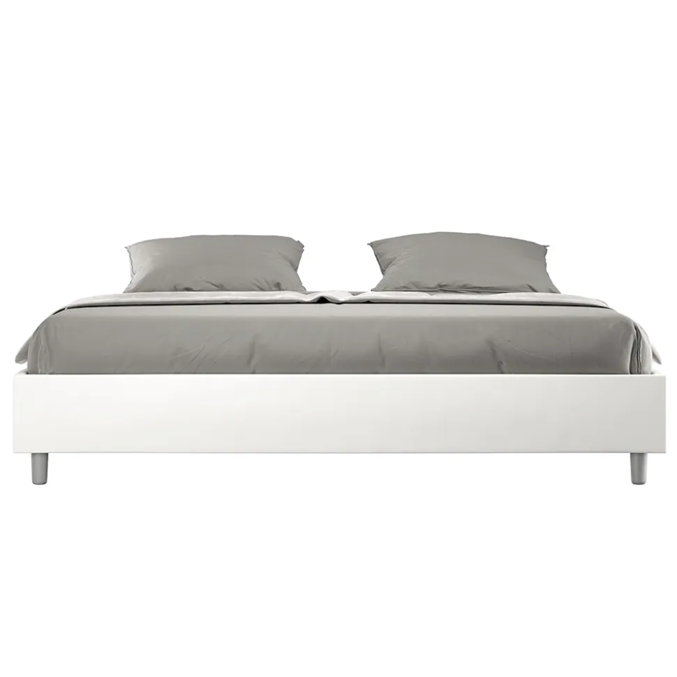 Letto Matrimoniale 200x200 cm Rivestito in Similpelle Made in Italy - Atleta