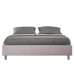 Letto Matrimoniale 160x200 cm Rivestito in Microfibra Made in Italy - Atleta