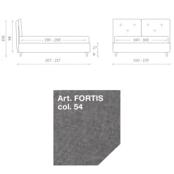 Letto Matrimoniale 160x190 con Bottoncini Decorativi nei Cuscinoni - Raggi