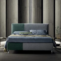 Letto Matrimoniale 160x190 con Finitura Bicolore Asimmetrica - Jasmine