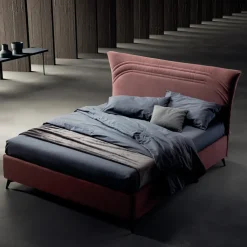 Letto Matrimoniale 160x190 con Linee Ricurve e Doppia Fascia Trapuntata - Gioie