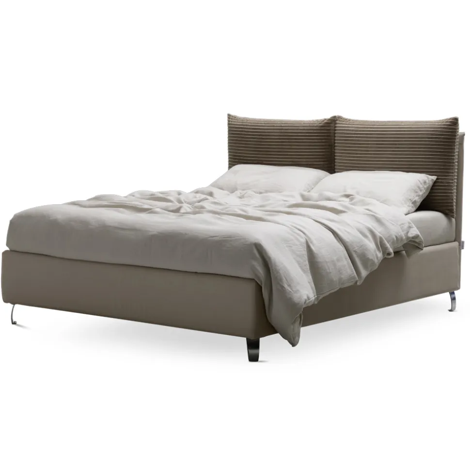 Letto Matrimoniale 160x190 con 2 Soffici Cuscinoni nella Testata - Tramonti