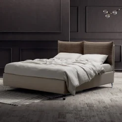 Letto Matrimoniale 160x190 con 2 Soffici Cuscinoni nella Testata - Tramonti