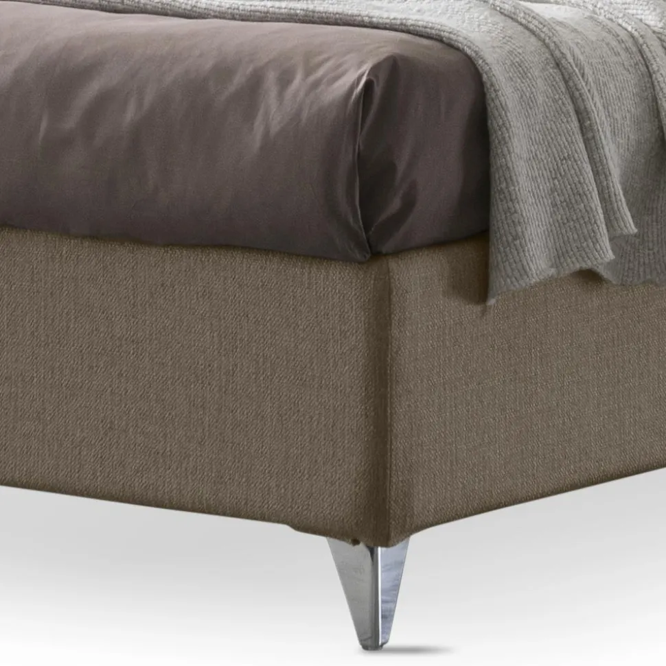Letto Matrimoniale 160x190 con Testata a Linee Ricurve Made in Italy - Oriente