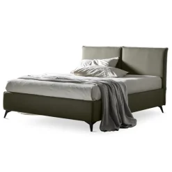 Letto Matrimoniale 160x190 con Testata Divisa Centralmente Made in Italy - Celesti