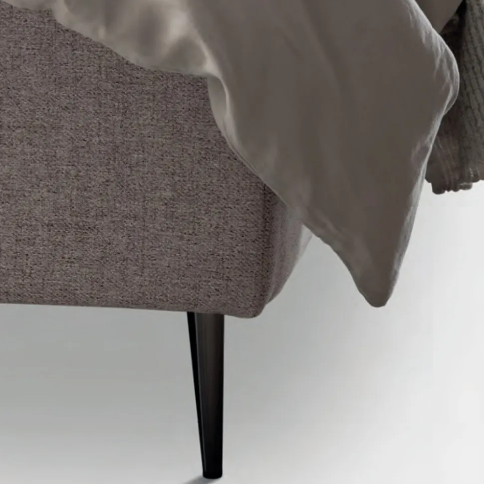 Letto Matrimoniale 160x190 con Testata a Balza Perimetrale Made in Italy - Riposo