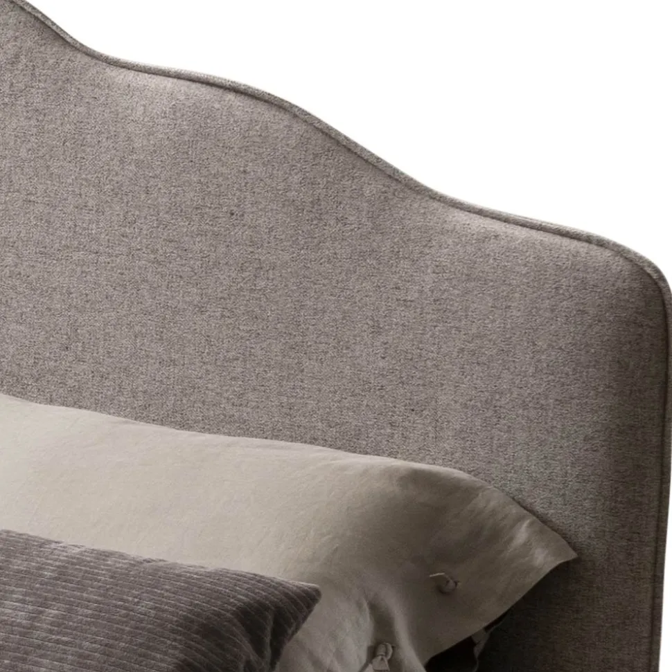Letto Matrimoniale 160x190 con Testata a Balza Perimetrale Made in Italy - Riposo