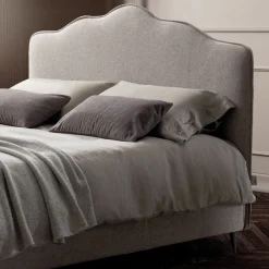 Letto Matrimoniale 160x190 con Testata a Balza Perimetrale Made in Italy - Riposo