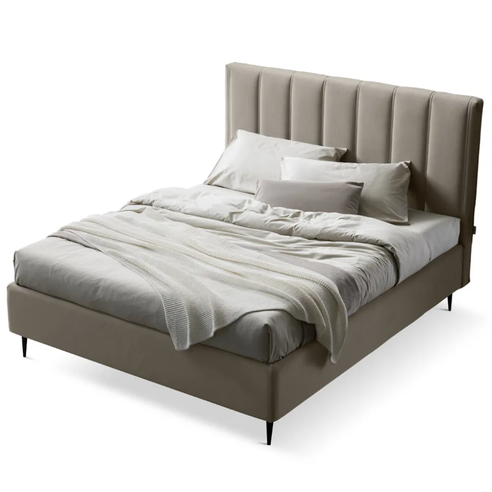 Letto Matrimoniale 160x190 con Trapuntatura a Fasce Larghe Verticali - Magan