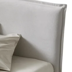Letto Matrimoniale 160x190 in Tessuto con Piedi in Metallo Made in Italy - Sogni