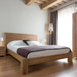 Letto Matrimoniale 160x200 Realizzato in Legno Teak Massello - Affresco