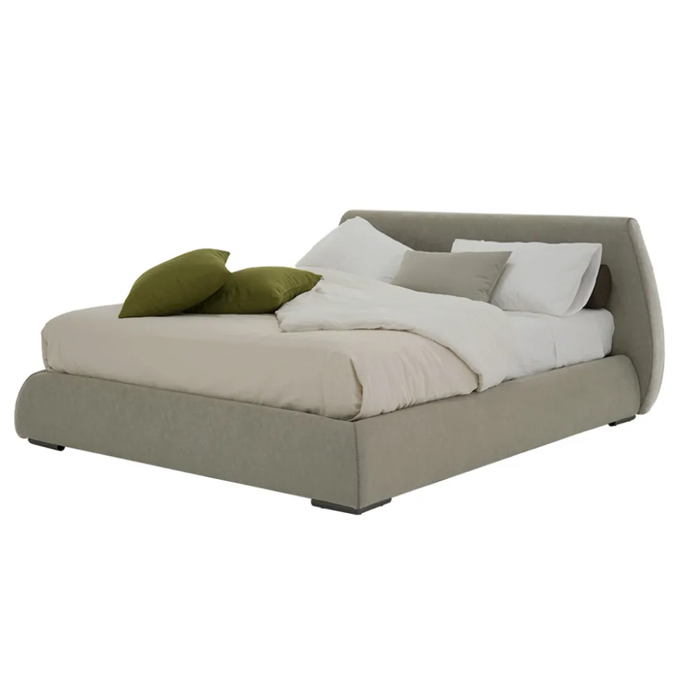 Letto Moderno Matrimoniale con Box in Tessuto o Ecopelle Made in Italy – Minerva