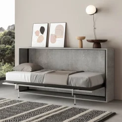 Letto Singolo a Scomparsa Orizzontale Made in Italy - Collaborativo