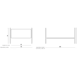 Letto Singolo con Struttura Coordinata in Ferro Made in Italy - Lillo