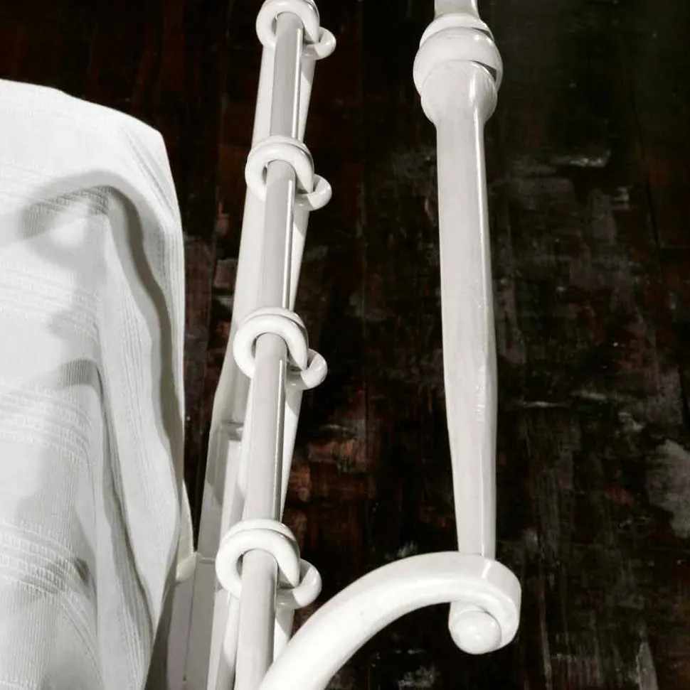 Letto singolo in ferro battuto pieno Amanda artigianale,made in Italy