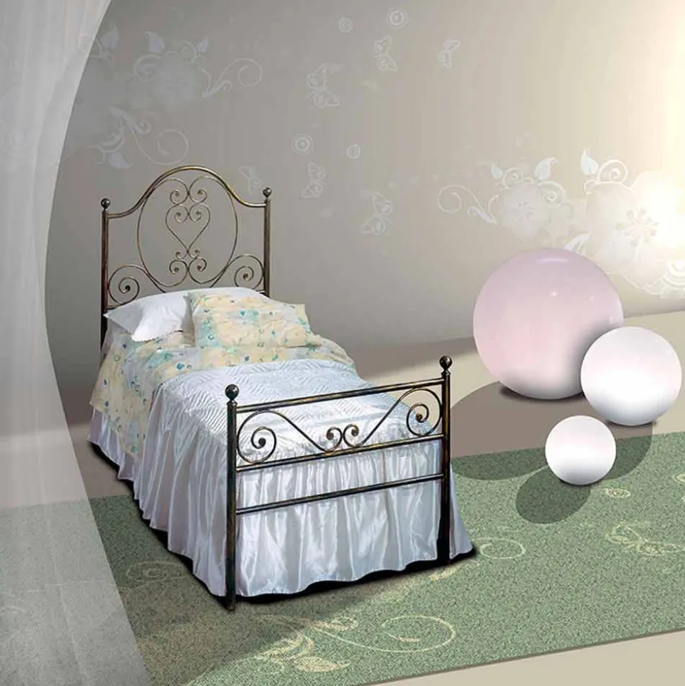 Letto Singolo in Ferro Battuto Gea