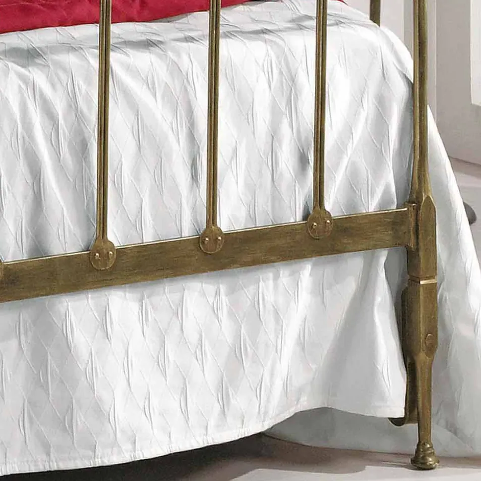 Letto una piazza e mezzo ferro battuto pieno Kelly made in Italy