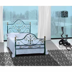 Letto Una Piazza e Mezzo in Ferro Battuto Fenice